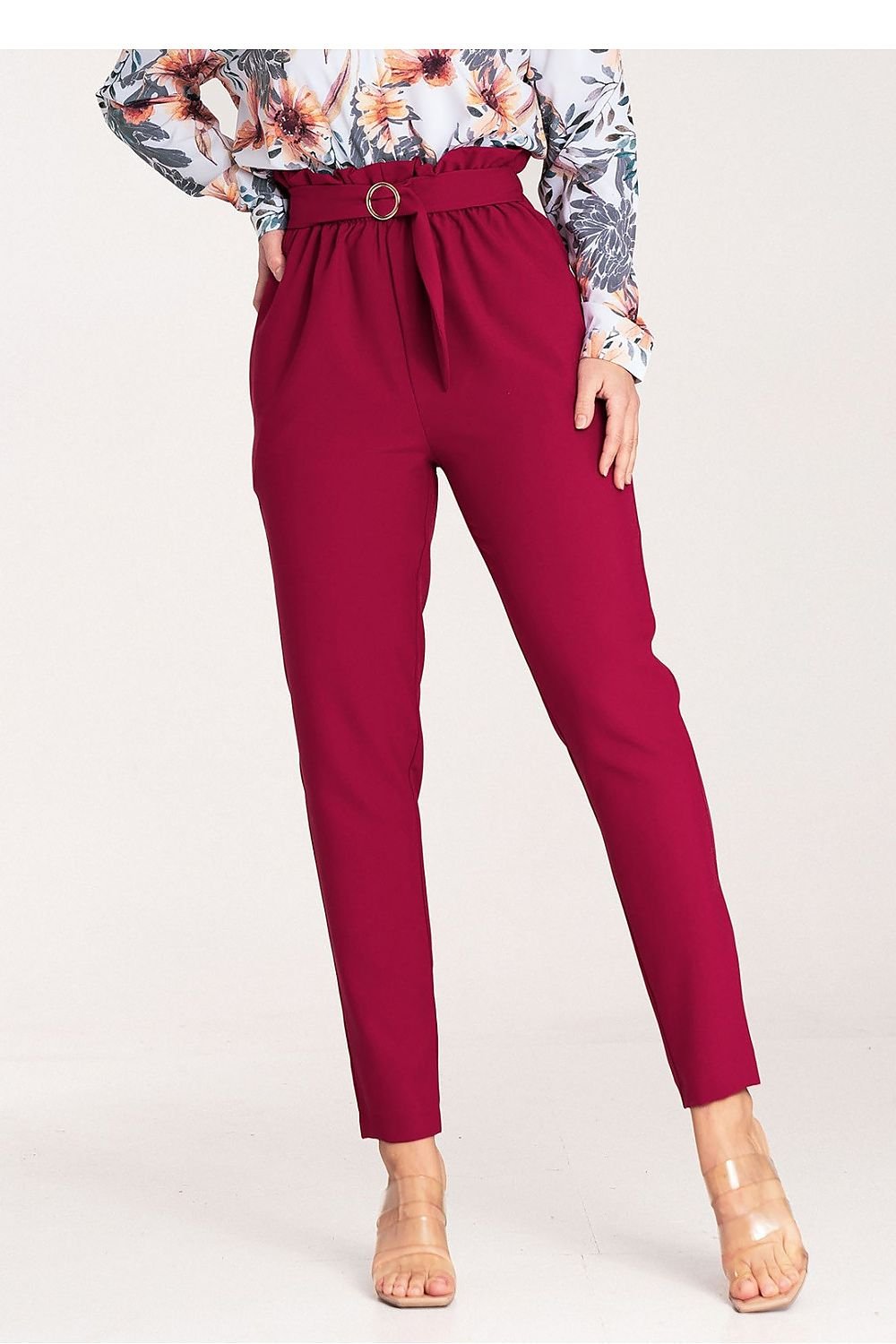 Golden Grace Pants - Figl til dame fra MS StyleHaven, laget av polyester, farge Rød, størrelse S, med sleeveless; strapless ermer, perfekt til casual; dress