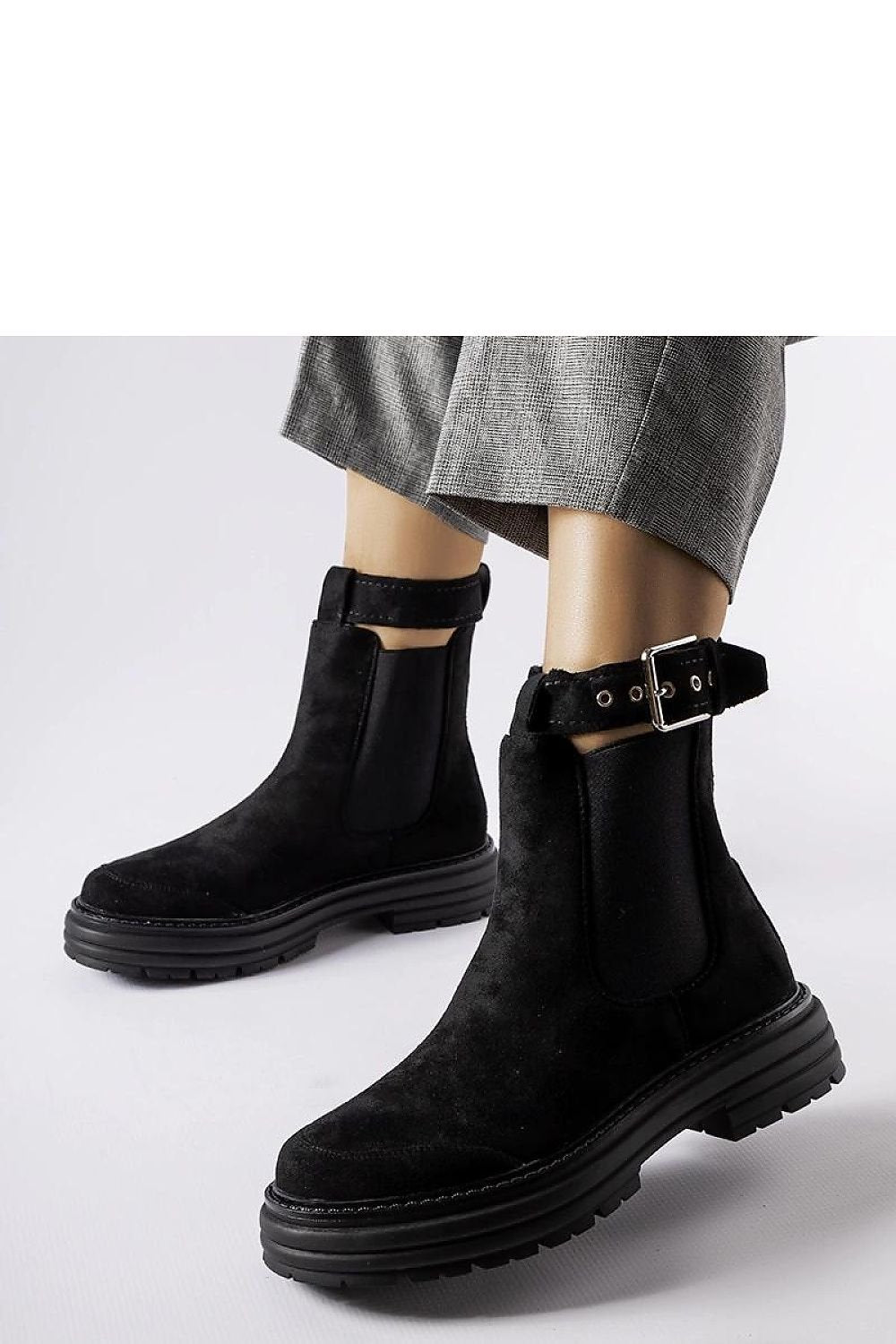 Abela svarte ankelstøvletter – for høst og vår til dame fra MS StyleHaven, laget av Viskose; polyester; Polyamid, farge Svart, størrelse 37, med long ermer, perfekt til casual; dress