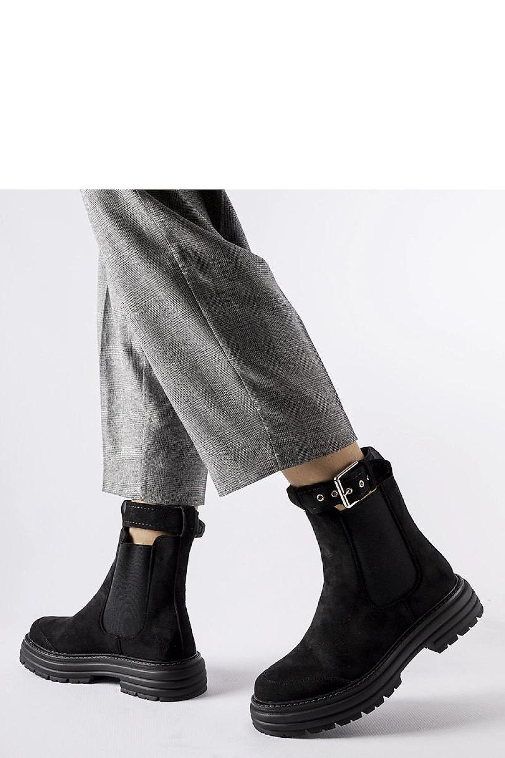 Abela svarte ankelstøvletter – for høst og vår til dame fra MS StyleHaven, laget av Viskose; polyester; Polyamid, farge Svart, størrelse 38, med long ermer, perfekt til casual; dress