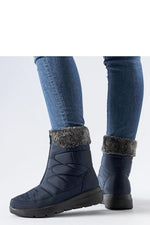 Marineblå snøstøvler på Brownton Wedge til dame fra MS StyleHaven, laget av Viskose; polyester; Polyamid, farge Blå, størrelse 40, med long ermer, perfekt til casual; dress