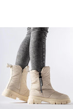 Beige isolerte vatterte snøstøvler Antonina til dame fra MS StyleHaven, laget av Viskose; polyester; Polyamid, farge beige, størrelse 38, med long ermer, perfekt til casual; dress