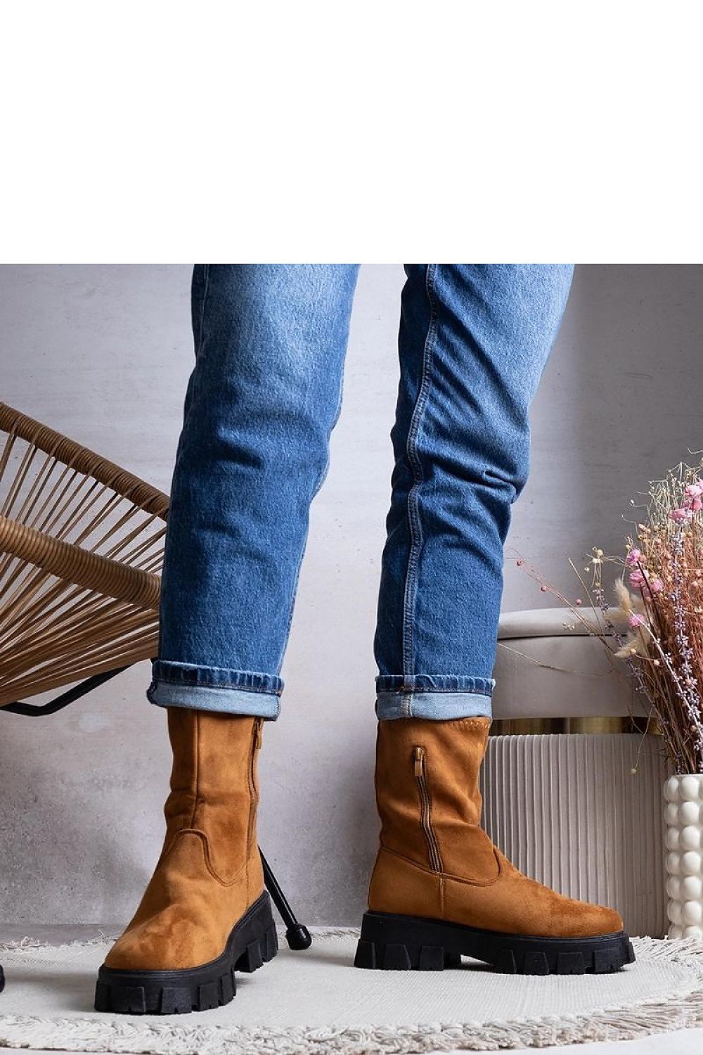 Conco brune ankelstøvletter til dame til dame fra MS StyleHaven, laget av Viskose; polyester; Polyamid, med detaljer i faux-fur; rubber; suede; faux-leather, farge Brun, størrelse 36, med long ermer, hælhøyde high, skostørrelse 41; 40; 39; 38; 37; 36, perfekt til casual