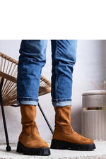 Conco brune ankelstøvletter til dame til dame fra MS StyleHaven, laget av Viskose; polyester; Polyamid, farge Brun, størrelse 37, med long ermer, perfekt til casual
