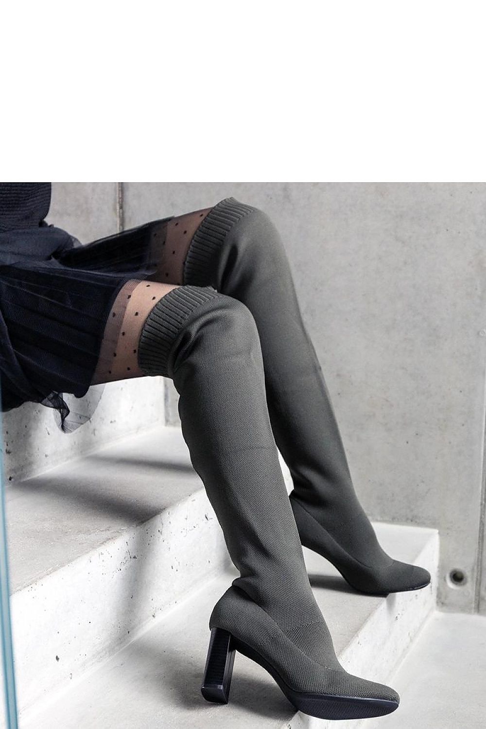 Flamme dame Green Slip-On Stiletto Boots til dame fra MS StyleHaven, laget av Viskose; polyester; Polyamid, farge 38, størrelse 41, med long ermer, perfekt til casual; dress