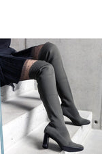 Flamme dame Green Slip-On Stiletto Boots til dame fra MS StyleHaven, laget av Viskose; polyester; Polyamid, farge 38, størrelse 41, med long ermer, perfekt til casual; dress