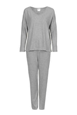 Pyjamas Momenti Per Me til dame fra MS StyleHaven, laget av polyester; rayon, farge Grå, størrelse s, med sleeveless ermer, perfekt til casual; dress