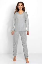 Pyjamas Momenti Per Me til dame fra MS StyleHaven, laget av polyester; Viskose, farge Grå, størrelse s, med sleeveless ermer, perfekt til casual; dress