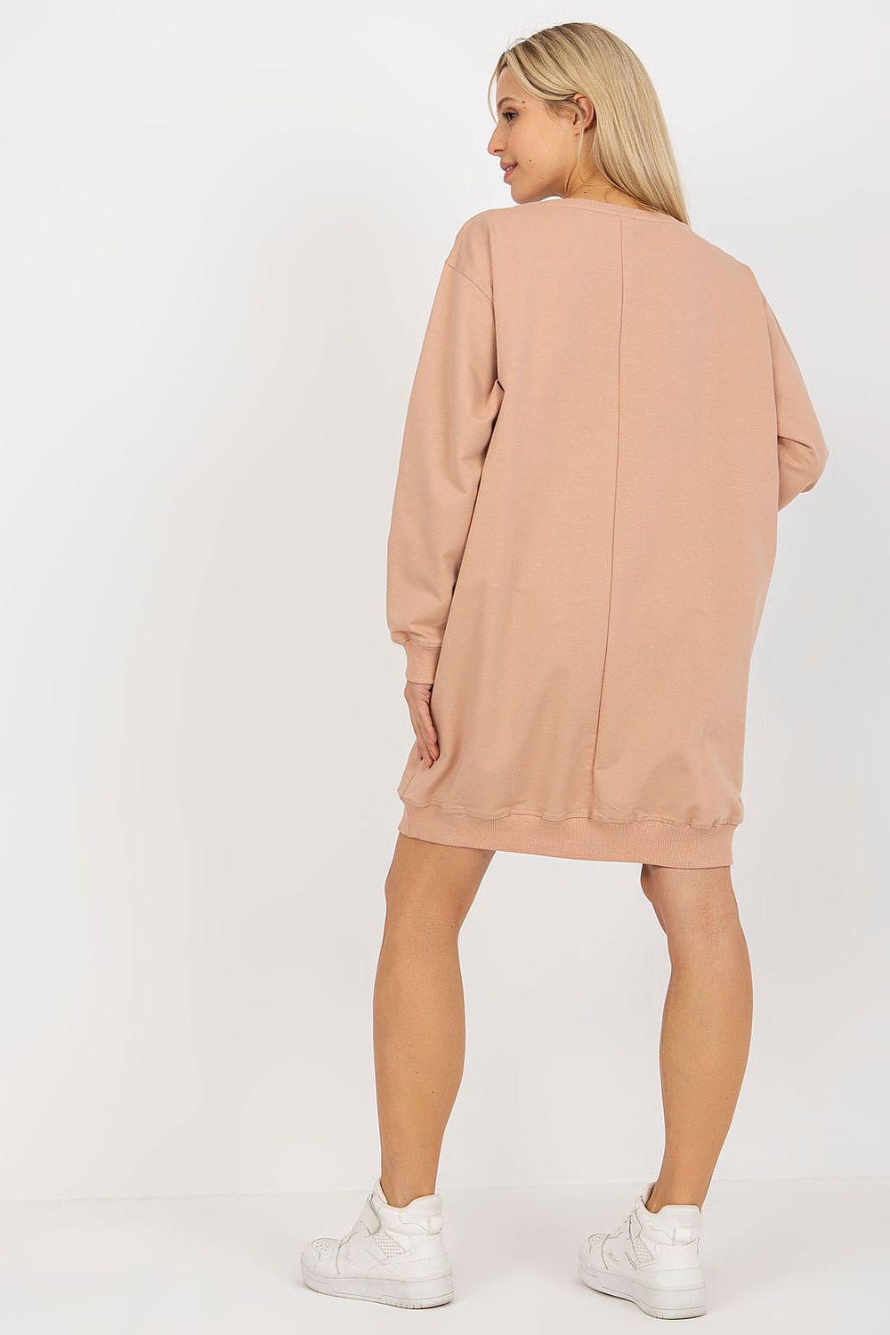 Casual oversized sweatshirt til Dame - FP til dame fra MS StyleHaven, størrelse one-size-fits-all, med short, kjolelengde mini, kjolestil sweater