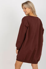 Casual oversized sweatshirt til Dame - FP til dame fra MS StyleHaven, størrelse one-size-fits-all, med short, kjolelengde mini, kjolestil sweater