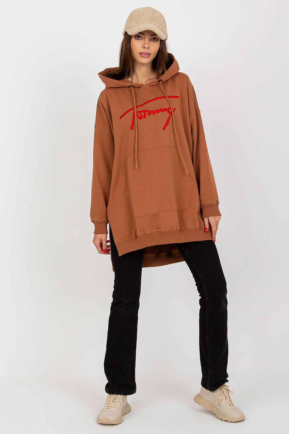 Lang Hettegenser Dame - FP til dame fra MS StyleHaven, størrelse one-size-fits-all, med long, kjolelengde knee, kjolestil sweater