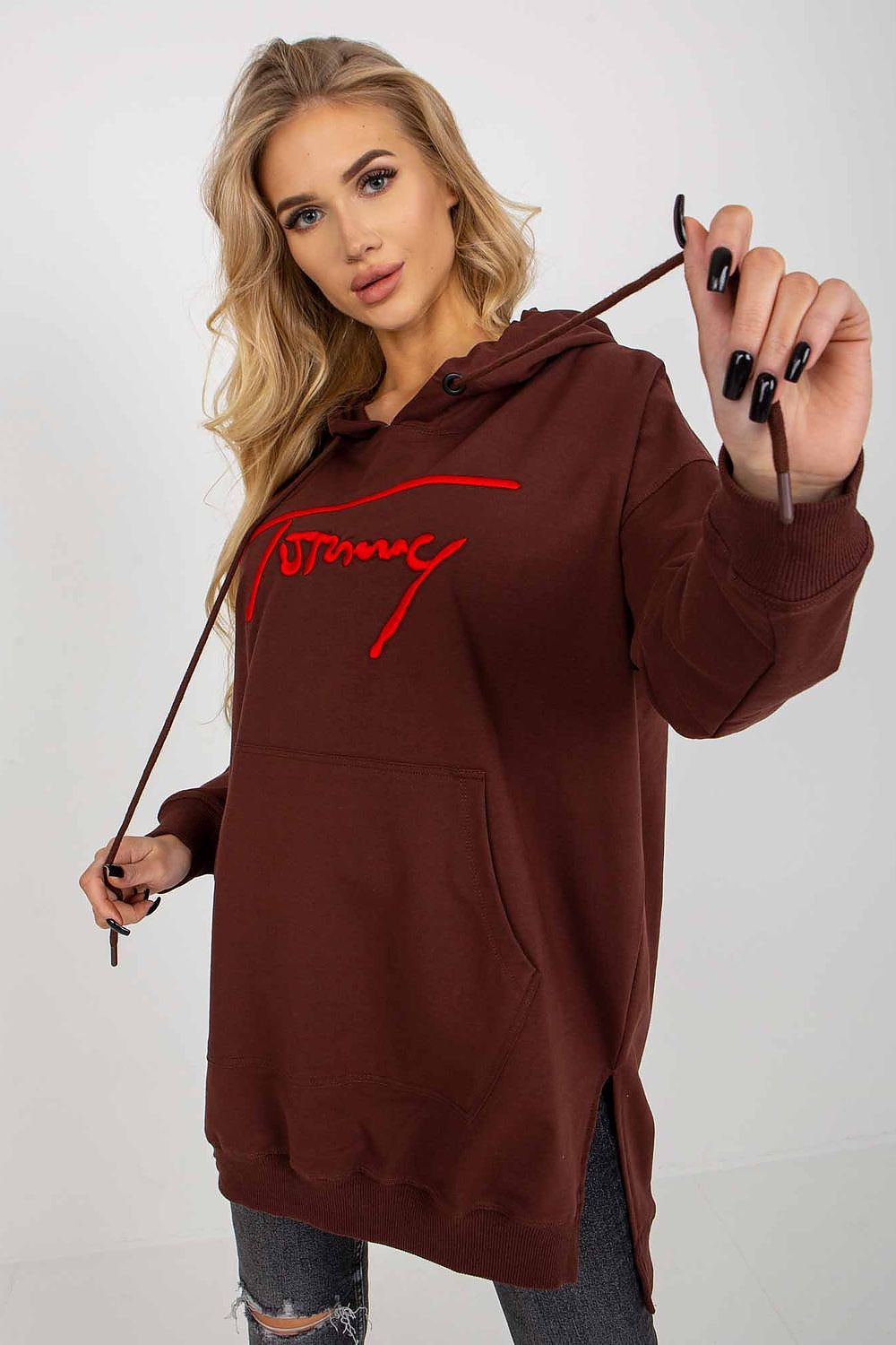 Lang Hettegenser Dame - FP til dame fra MS StyleHaven, størrelse one-size-fits-all, med long, kjolelengde knee, kjolestil sweater