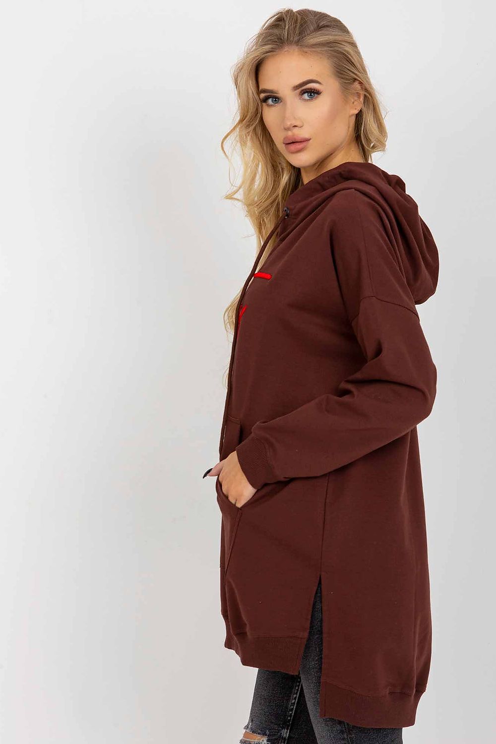 Lang Hettegenser Dame - FP til dame fra MS StyleHaven, størrelse one-size-fits-all, med long, kjolelengde knee, kjolestil sweater