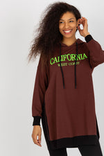 California Lang dame Sweatshirt - FP til dame fra MS StyleHaven, størrelse one-size-fits-all, med long, kjolelengde knee, kjolestil sweater