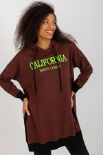 California Lang dame Sweatshirt - FP til dame fra MS StyleHaven, størrelse one-size-fits-all, med long, kjolelengde knee, kjolestil sweater
