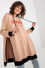 California Lang dame Sweatshirt - FP til dame fra MS StyleHaven, størrelse one-size-fits-all, med long, kjolelengde knee, kjolestil sweater