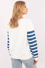 Casual Genser med Print og Striper - FP til dame fra MS StyleHaven, størrelse M, med long, kjolelengde midi, kjolestil sweater