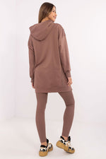 Sett med Lang Sweatshirt og Leggings - FP til dame fra MS StyleHaven, størrelse one-size-fits-all, med long, kjolelengde midi, kjolestil sweater