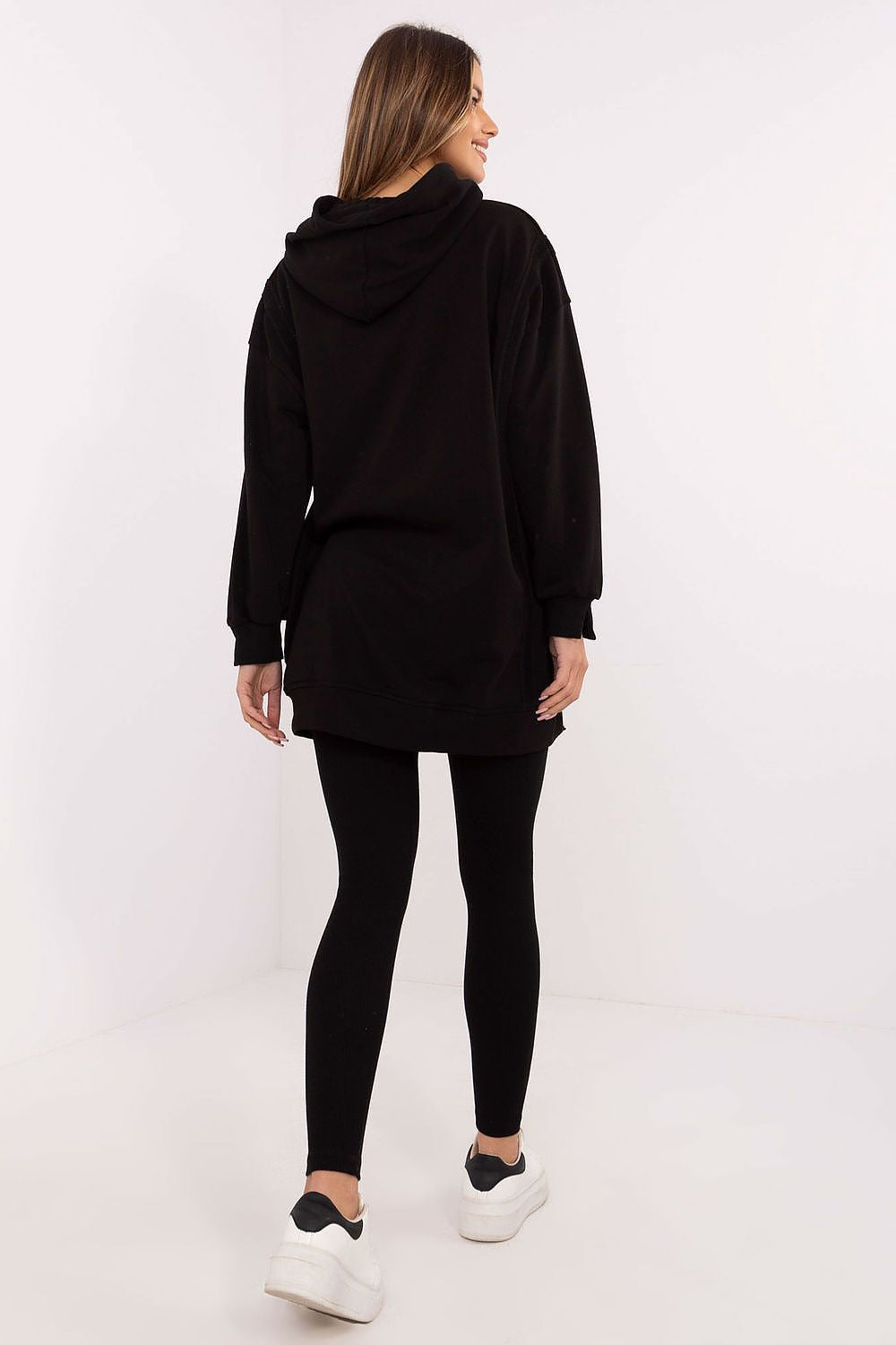 Sett med Lang Sweatshirt og Leggings - FP til dame fra MS StyleHaven, størrelse one-size-fits-all, med long, kjolelengde midi, kjolestil sweater