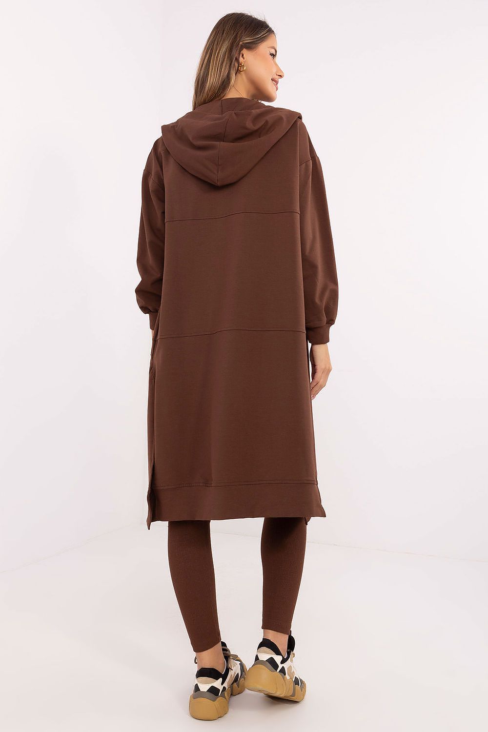 Tredelt Sett med Hettejakke, Topp og Leggings - FP til dame fra MS StyleHaven, størrelse one-size-fits-all, med long, kjolelengde midi, kjolestil sweater