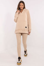 3-delt Sett med Kort Topp, Lang Bluse og Leggings - FP til dame fra MS StyleHaven, størrelse one-size-fits-all, med long, kjolelengde midi, kjolestil sweater