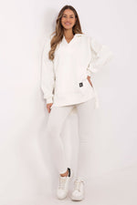 3-delt Sett med Kort Topp, Lang Bluse og Leggings - FP til dame fra MS StyleHaven, størrelse one-size-fits-all, med long, kjolelengde midi, kjolestil sweater