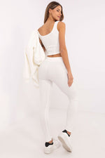 3-delt Sett med Kort Topp, Lang Bluse og Leggings - FP til dame fra MS StyleHaven, størrelse one-size-fits-all, med long, kjolelengde midi, kjolestil sweater