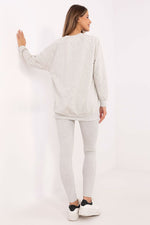 Sett med Sweatshirt og Leggings - FP til dame fra MS StyleHaven, størrelse one-size-fits-all, med long, kjolelengde midi, kjolestil sweater