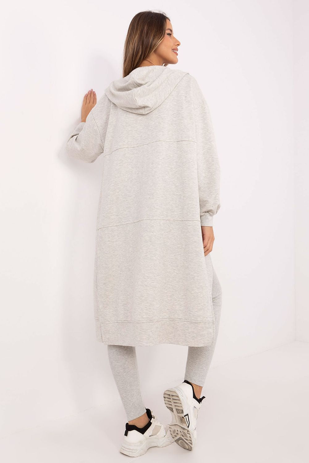 Tredelt Sett med Hettejakke, Topp og Leggings - FP til dame fra MS StyleHaven, størrelse one-size-fits-all, med long, kjolelengde midi, kjolestil sweater