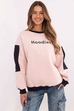 Damegenser med broderi - Sweatshirt FP til dame fra MS StyleHaven, størrelse one-size-fits-all, med long, bukselengde long, kjolelengde mini, kjolestil wrap; a-line