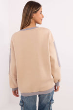 Damegenser med broderi - Sweatshirt FP til dame fra MS StyleHaven, størrelse one-size-fits-all, med long, bukselengde long, kjolelengde mini, kjolestil wrap; a-line