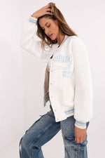 Bomberjakke dame - Sweatshirt FP til dame fra MS StyleHaven, størrelse one-size-fits-all, med long, bukselengde long, kjolelengde mini, kjolestil wrap; a-line