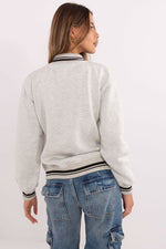 Bomberjakke dame - Sweatshirt FP til dame fra MS StyleHaven, størrelse one-size-fits-all, med long, bukselengde long, kjolelengde mini, kjolestil wrap; a-line
