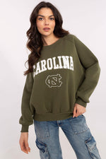 Damegenser med print - Sweatshirt FP til dame fra MS StyleHaven, størrelse one-size-fits-all, med long, bukselengde long, kjolelengde mini, kjolestil wrap; a-line