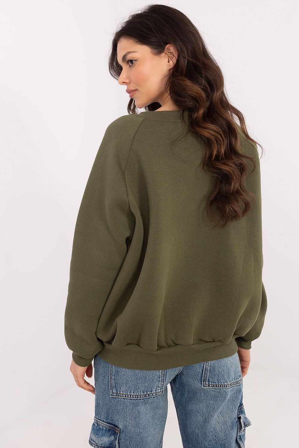 Damegenser med print - Sweatshirt FP til dame fra MS StyleHaven, størrelse one-size-fits-all, med long, bukselengde long, kjolelengde mini, kjolestil wrap; a-line