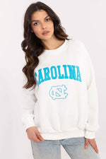 Damegenser med print - Sweatshirt FP til dame fra MS StyleHaven, størrelse one-size-fits-all, med long, bukselengde long, kjolelengde mini, kjolestil wrap; a-line