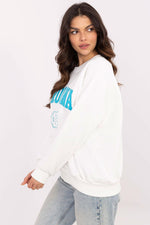 Damegenser med print - Sweatshirt FP til dame fra MS StyleHaven, størrelse one-size-fits-all, med long, bukselengde long, kjolelengde mini, kjolestil wrap; a-line