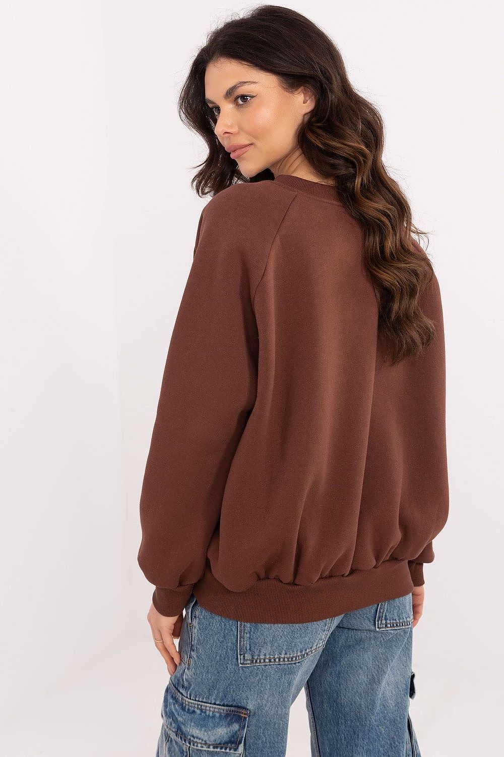 Damegenser med print - Sweatshirt FP til dame fra MS StyleHaven, størrelse one-size-fits-all, med long, bukselengde long, kjolelengde mini, kjolestil wrap; a-line