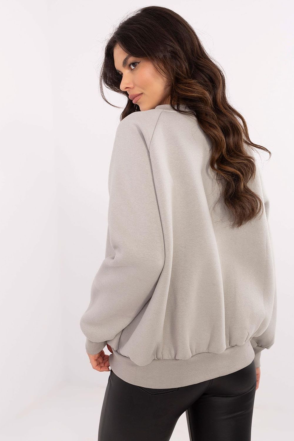 Damegenser med print - Sweatshirt FP til dame fra MS StyleHaven, størrelse one-size-fits-all, med long, bukselengde long, kjolelengde mini, kjolestil wrap; a-line