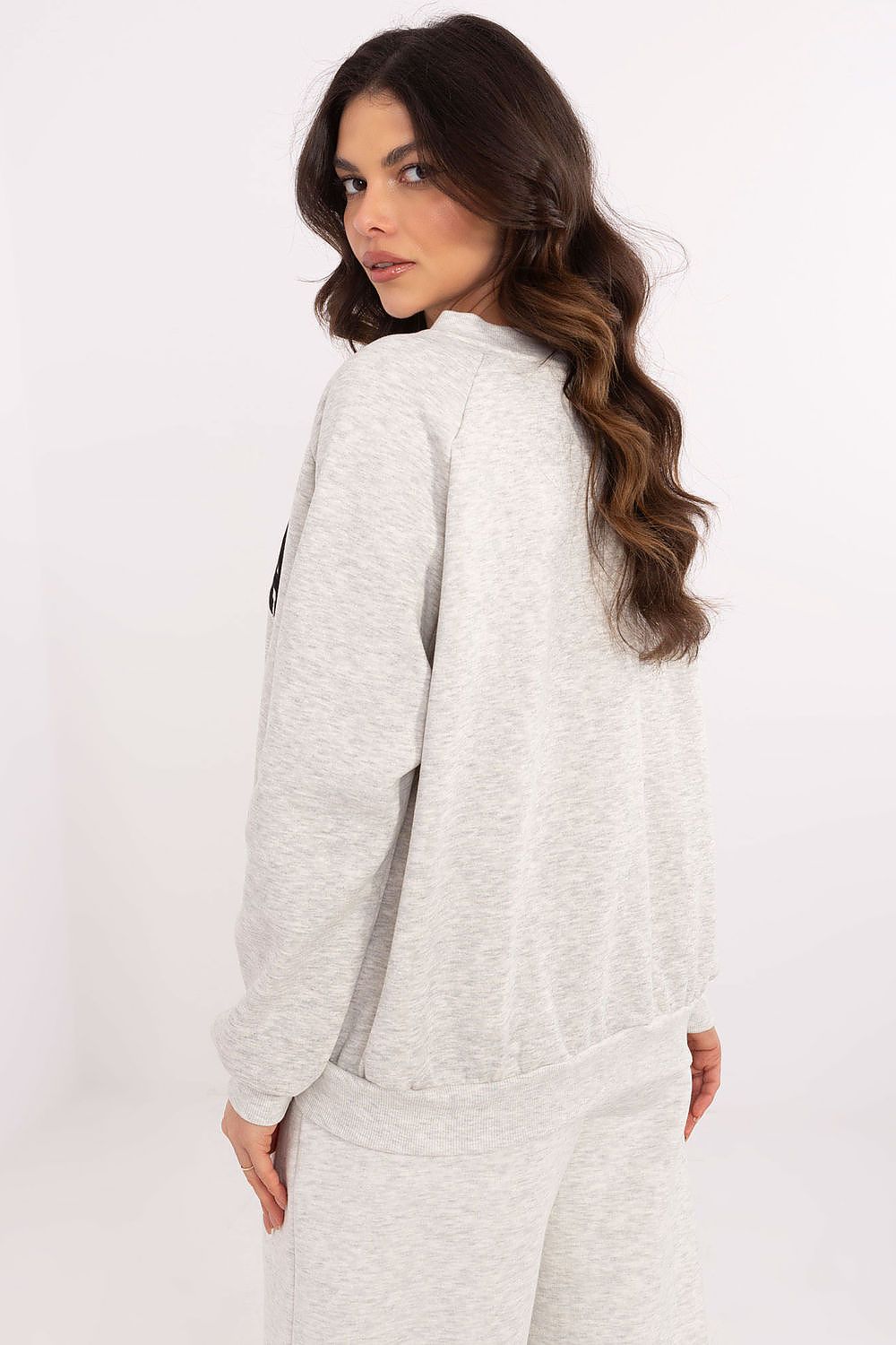Damegenser med print - Sweatshirt FP til dame fra MS StyleHaven, størrelse one-size-fits-all, med long, bukselengde long, kjolelengde mini, kjolestil wrap; a-line