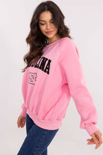 Damegenser med print - Sweatshirt FP til dame fra MS StyleHaven, størrelse one-size-fits-all, med long, bukselengde long, kjolelengde mini, kjolestil wrap; a-line