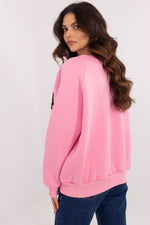 Damegenser med print - Sweatshirt FP til dame fra MS StyleHaven, størrelse one-size-fits-all, med long, bukselengde long, kjolelengde mini, kjolestil wrap; a-line