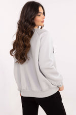 Damegenser med print - Sweatshirt FP til dame fra MS StyleHaven, størrelse one-size-fits-all, med long, bukselengde long, kjolelengde mini, kjolestil wrap; a-line