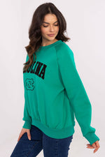 Damegenser med print - Sweatshirt FP til dame fra MS StyleHaven, størrelse one-size-fits-all, med long, bukselengde long, kjolelengde mini, kjolestil wrap; a-line