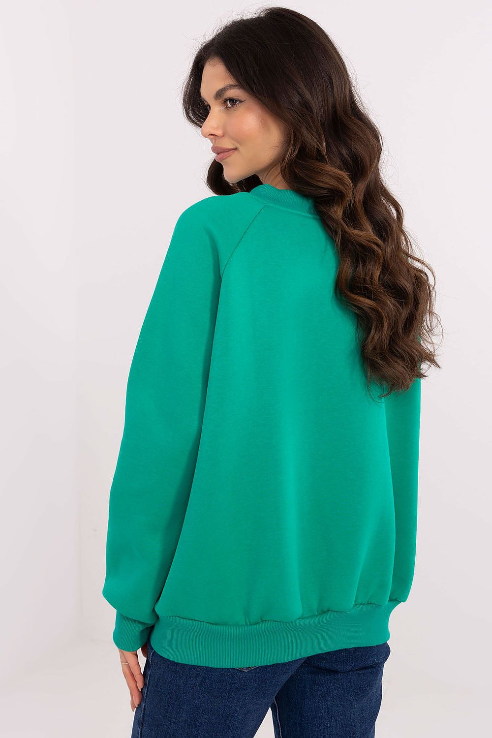 Damegenser med print - Sweatshirt FP til dame fra MS StyleHaven, størrelse one-size-fits-all, med long, bukselengde long, kjolelengde mini, kjolestil wrap; a-line