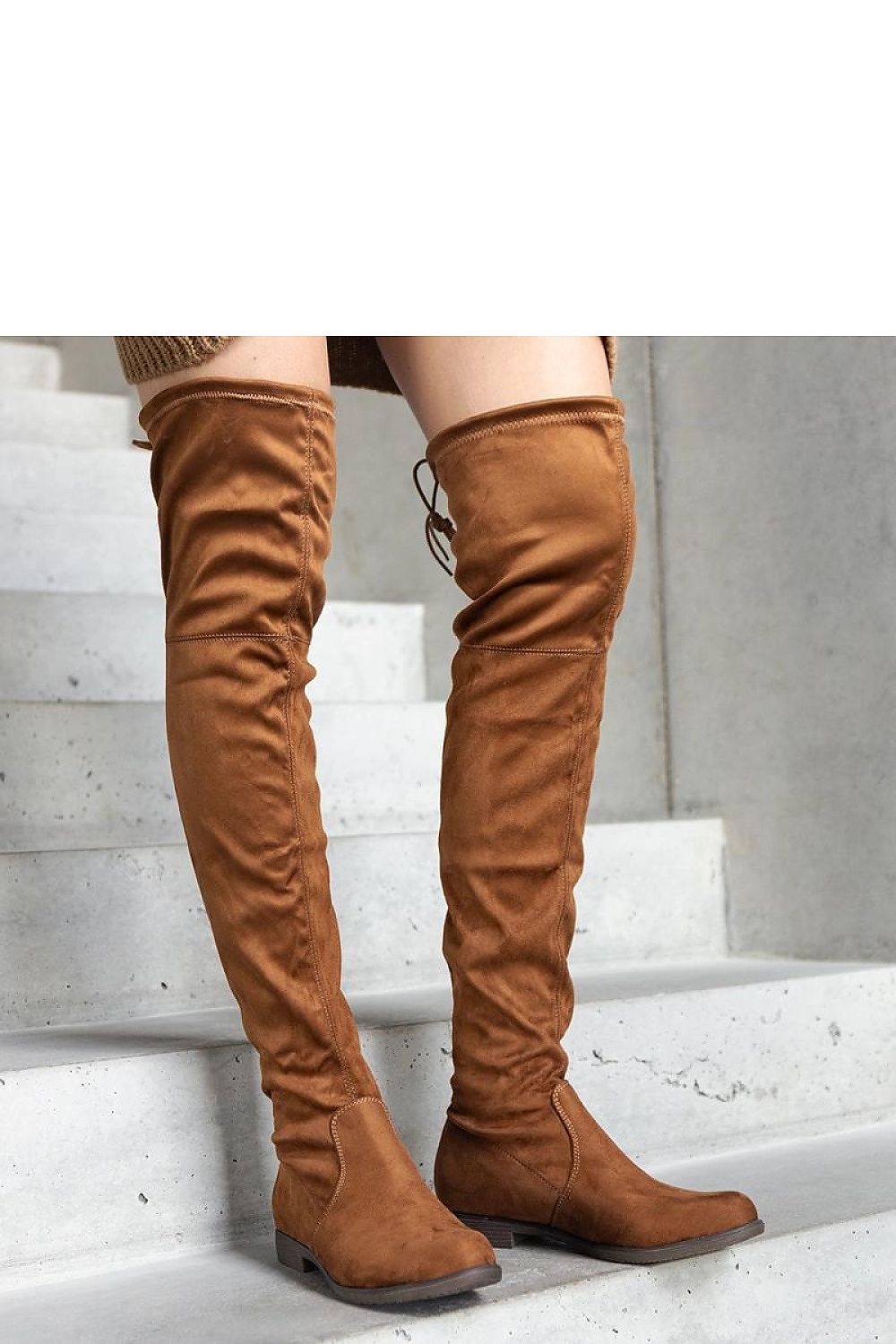 Hallora Brown lange plattformstøvler til dame fra MS StyleHaven, laget av Viskose; polyester; Polyamid, farge 39, størrelse 41, med long ermer, perfekt til dress