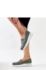 Rosa Muna Loafers til dame til dame fra MS StyleHaven, laget av Viskose; polyester; Polyamid, farge Grønn, størrelse 39, med long ermer, perfekt til casual; dress