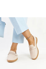 Nawrah lette klassiske dame mokkasiner til dame fra MS StyleHaven, laget av Viskose; polyester; Polyamid, farge beige, størrelse 39, med long ermer, perfekt til casual; dress