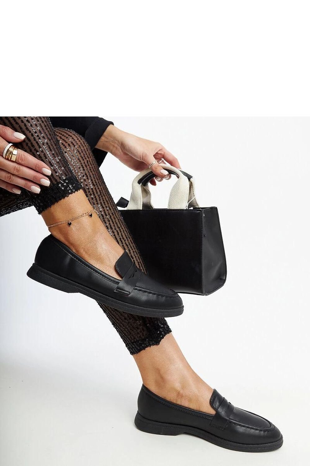 Nawrah lette klassiske dame mokkasiner til dame fra MS StyleHaven, laget av Viskose; polyester; Polyamid, farge Svart, størrelse 36, med long ermer, perfekt til casual; dress