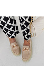 Elenor dame Beige mokkasiner i semsket skinn til dame fra MS StyleHaven, laget av Viskose; polyester; Polyamid, farge beige, størrelse 38, med long ermer, perfekt til casual; dress