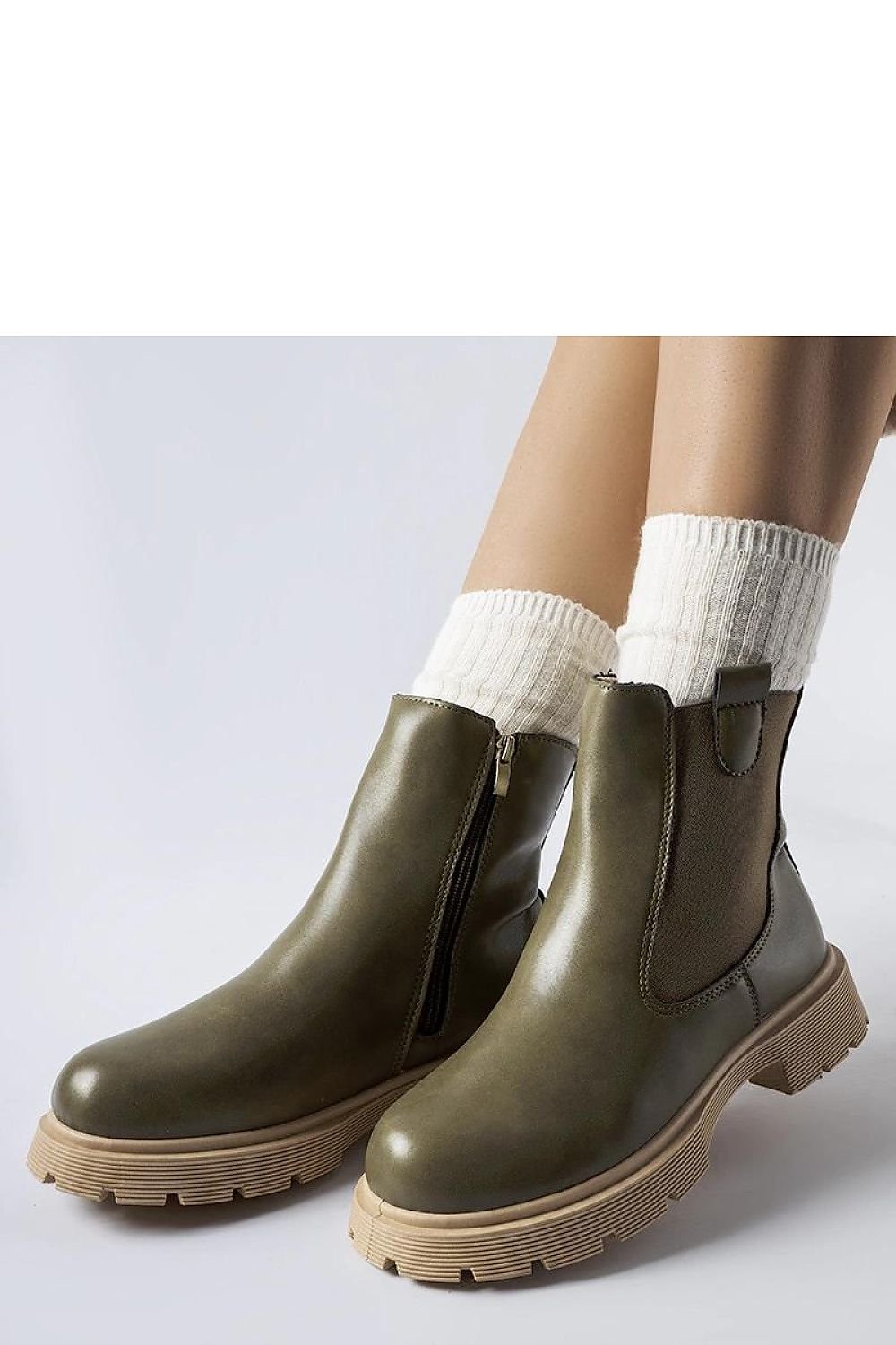 Giacinta dame hvite ankelstøvletter for høst og vår til dame fra MS StyleHaven, laget av Viskose; polyester; Polyamid, farge Hvit, størrelse 40, med long ermer, perfekt til casual; dress